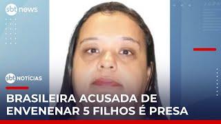 Brasileira acusada de matar filhos envenenados com sedativos é presa em Portugal | #SBTNoticias