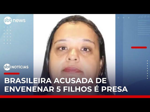 Brasileira acusada de matar filhos envenenados com sedativos é presa em Portugal | #SBTNoticias