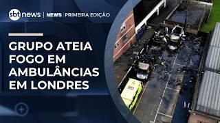 Ambulâncias de comunidade judaica são incendiadas perto de sinagoga em Londres | #NewsPrimeiraEdição