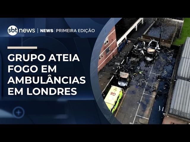 Ambulâncias de comunidade judaica são incendiadas perto de sinagoga em Londres | #NewsPrimeiraEdição
