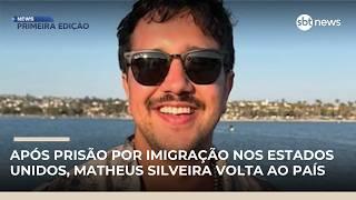 Brasileiro detido pelo ICE retorna ao Brasil após mais de dois meses nos EUA | #NewsPrimeiraEdição