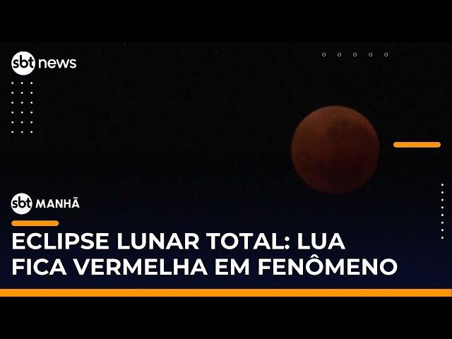 Lua de Sangue: Eclipse lunar mostra raro fenômeno | #SBTManhã