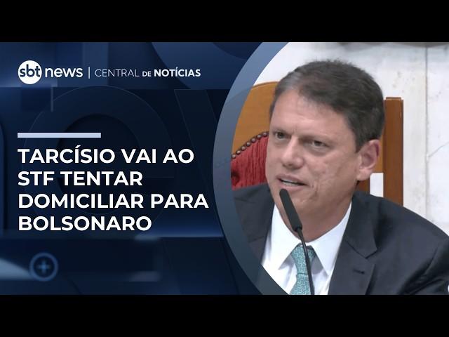 Governador Tarcísio articula no STF prisão domiciliar para Bolsonaro | #CentraldeNotícias