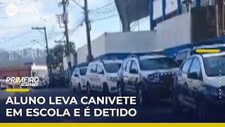 Estudante é detido após levar canivete para escola em Cotia (SP) | #PrimeiroImpacto