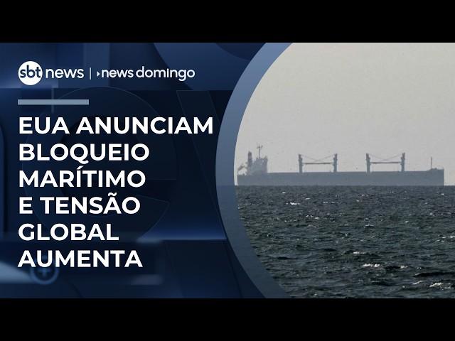 EUA anunciam bloqueio de todo tráfego marítimo de portos do Irã | #NewsDomingo