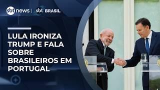 Em Portugal, Lula destaca mão de obra brasileira no país e ironiza Trump