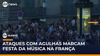 Polícia prende suspeitos por ataques com seringas em evento na França | #SBTManhã