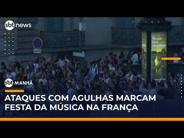 Polícia prende suspeitos por ataques com seringas em evento na França | #SBTManhã