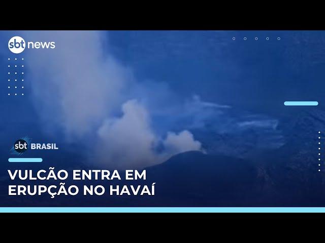 Vulcão Kīlauea entra em erupção em área isolada do Havaí | #SBTBrasil