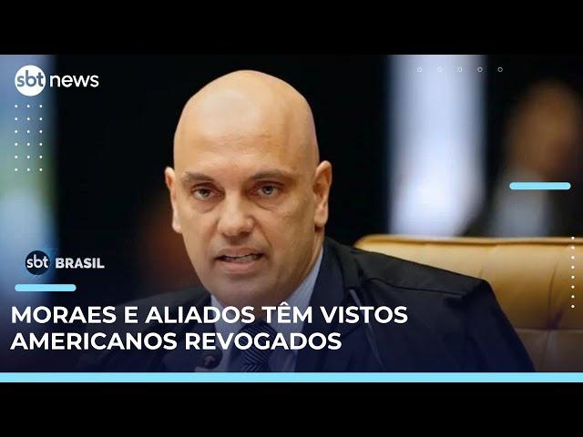 EUA anunciam revogação de visto de Alexandre de Moraes e aliados | #SBTBrasil 