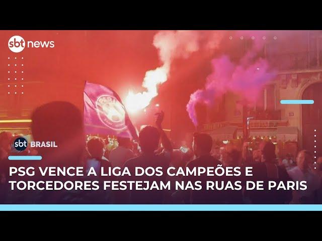 PSG conquista a primeira Champions e leva torcedores às ruas de Paris | SBT Brasil (31/05/25)