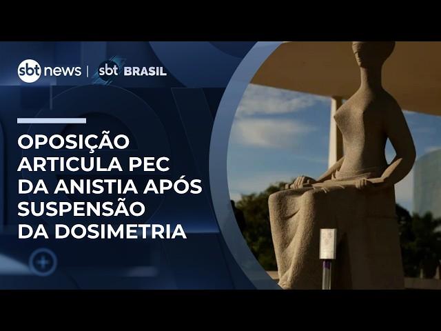 Oposição articula PEC da Anistia após Moraes suspender aplicação da lei da dosimetria