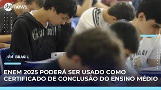 Enem 2025 vai valer como certificado de conclusão do ensino médio | SBT Brasil (23/05/25)