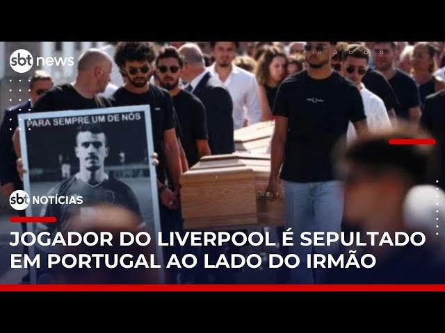 Diogo Jota e André Silva são sepultados em Portugal | #SBTNotícias