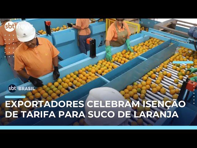 Tarifaço de Trump não atinge suco de laranja e protege 43% das exportações brasileiras | #SBTBrasil