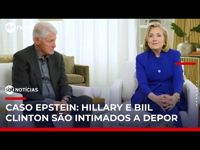Congresso dos EUA intima Bill e Hillary Clinton a depor sobre caso Epstein | #SBTNoticias