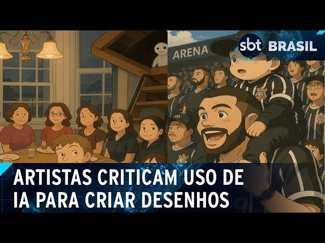 Ghibli: Artistas criticam uso de IA para criação de ilustrações | SBT Brasil (02/04/25)