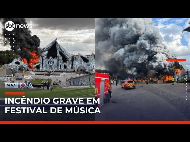 Palco principal do Tomorrowland 2025 pega fogo dias antes da abertura do festival | #TanaHora