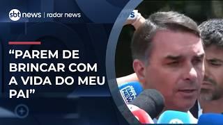 “Parem de brincar com a vida de Bolsonaro”, diz Flávio após visitar pai no hospital | #RadarNews