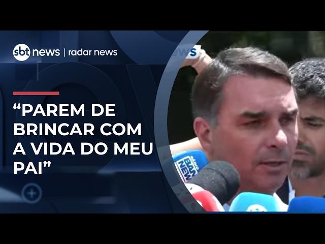 “Parem de brincar com a vida de Bolsonaro”, diz Flávio após visitar pai no hospital | #RadarNews
