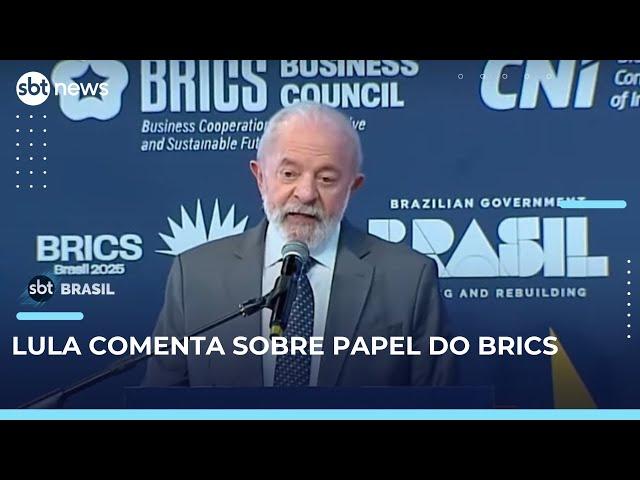 Lula faz críticas e defende papel do Brics na solução de conflitos | #SBTBrasil