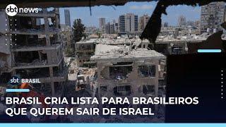 Brasil começa a mapear brasileiros que querem deixar Israel | #SBTBrasil 