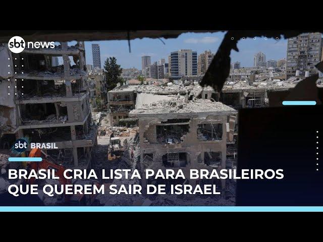 Brasil começa a mapear brasileiros que querem deixar Israel | #SBTBrasil 