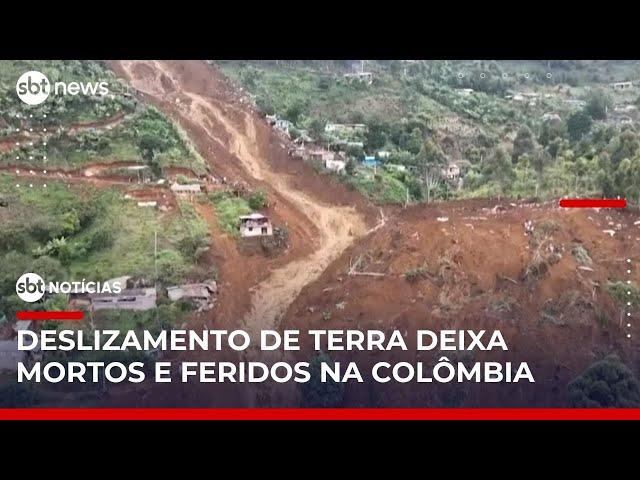 Deslizamento de terra deixa 11 mortos na Colômbia | #SBTNotícias