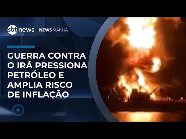 Guerra contra o Irã pressiona petróleo e amplia risco de inflação global | #NewsManhã