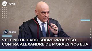 STJ recebe notificação sobre processo contra ministro Alexandre de Moraes nos EUA | #SBTBrasil 