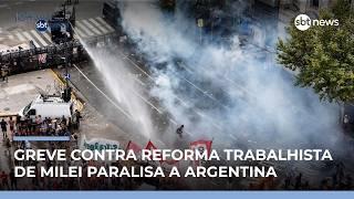 Paralisação na Argentina afeta funcionamento dos transportes e voos no país | #JornaldoSBTNews