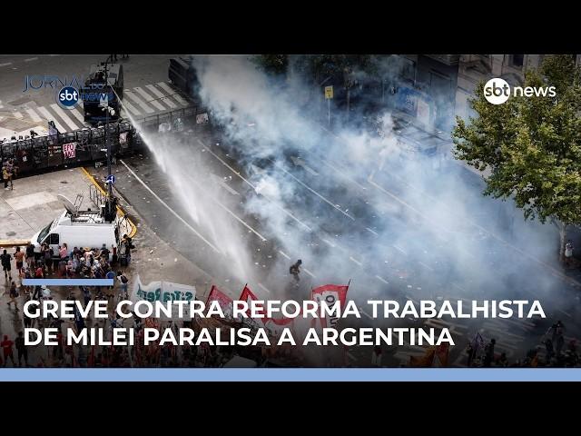 Paralisação na Argentina afeta funcionamento dos transportes e voos no país | #JornaldoSBTNews