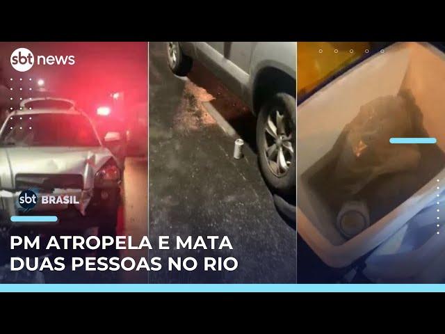 Mototaxista e passageira morrem após atropelamento por PM no Rio | #SBTBrasil 