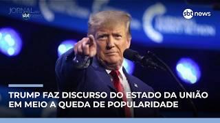 Trump faz discurso do Estado da União em meio a crise de popularidade |  #JornaldoSBTNews