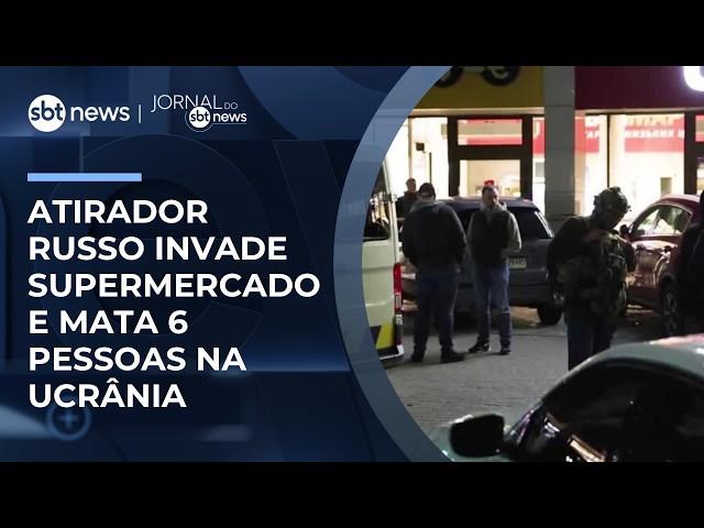 Atirador russo invade supermercado e mata 6 pessoas na Ucrânia | #JornaldoSBTNews