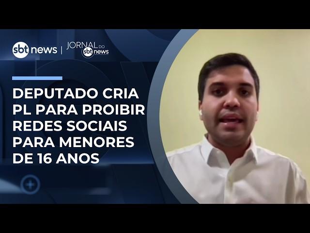 "Essa é uma pauta nacional", diz deputado sobre proibição de redes para menores | #JornaldoSBTNews