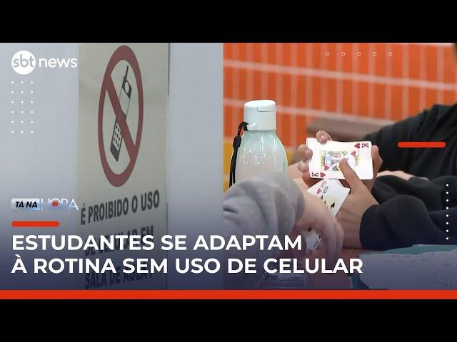 Estudantes encaram nova realidade após proibição de celulares nas escolas | #TanaHora