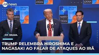 Na Otan, Trump compara bombardeios americanos a Hiroshima e Nagasaki | #SBTBrasil 