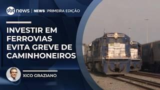 Ferrovias são uma forma de evitar greve de caminhoneiros no Brasil | #NewsPrimeiraEdição