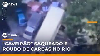 Imagens exclusivas mostram bandidos escoltando saque em outro caminhão no Rio | #SBTManhã