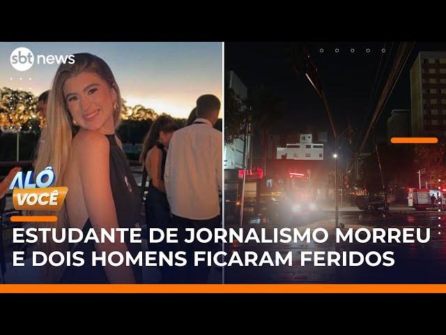 Jovem morre eletrocutada após carro bater em poste e explodir em BH | #AloVoce