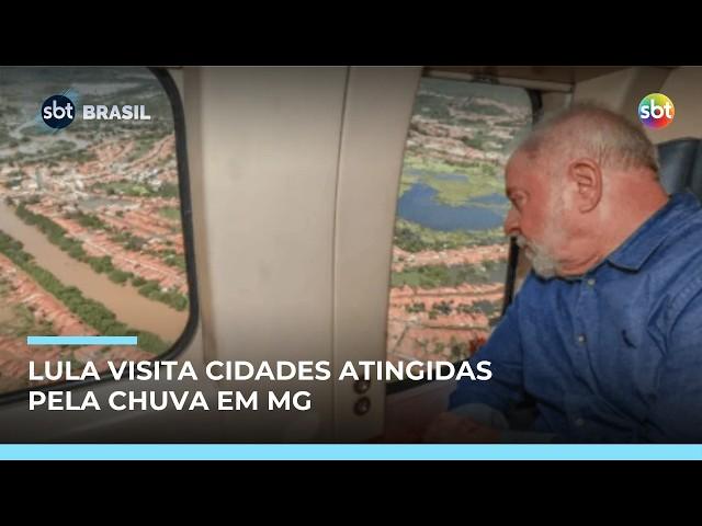 Lula chega a Ubá, uma das regiões afetadas pelas chuvas em Minas | #SBTBrasil