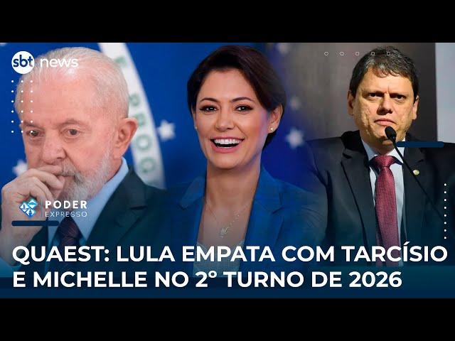 ▶️ Poder Expresso | Pesquisa mostra empate de Lula com Tarcísio e Michelle no 2º turno de 2026