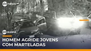 Homem agride jovens com martelo após discussão em Ribeirão Preto (SP) | #SBTManhã