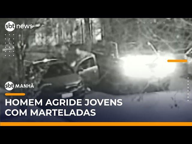 Homem agride jovens com martelo após discussão em Ribeirão Preto (SP) | #SBTManhã