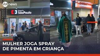 Mulher que jogou spray de pimenta em criança durante missa vai responder em liberdade | #TanaHora