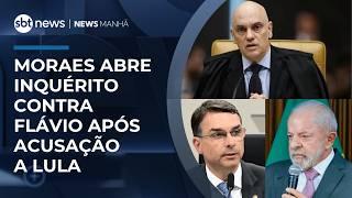 Moraes abre inquérito contra Flávio Bolsonaro após acusação a Lula | #NewsManhã