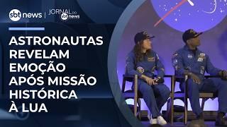 Astronautas da Artemis II concedem primeira entrevista após viagem à Lua | #JornaldoSBTNews