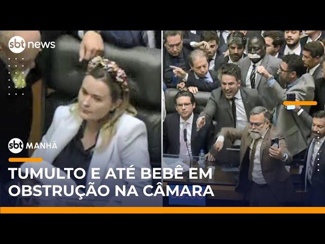 Motta dribla obstrução e retoma trabalhos na Câmara após tumulto | #SBTManhã