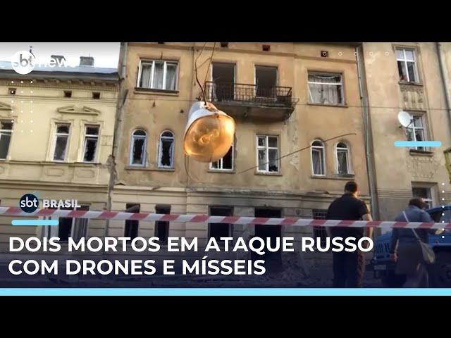 Ataque russo mata 2 pessoas e fere outras 14 na Ucrânia | #SBTBrasil